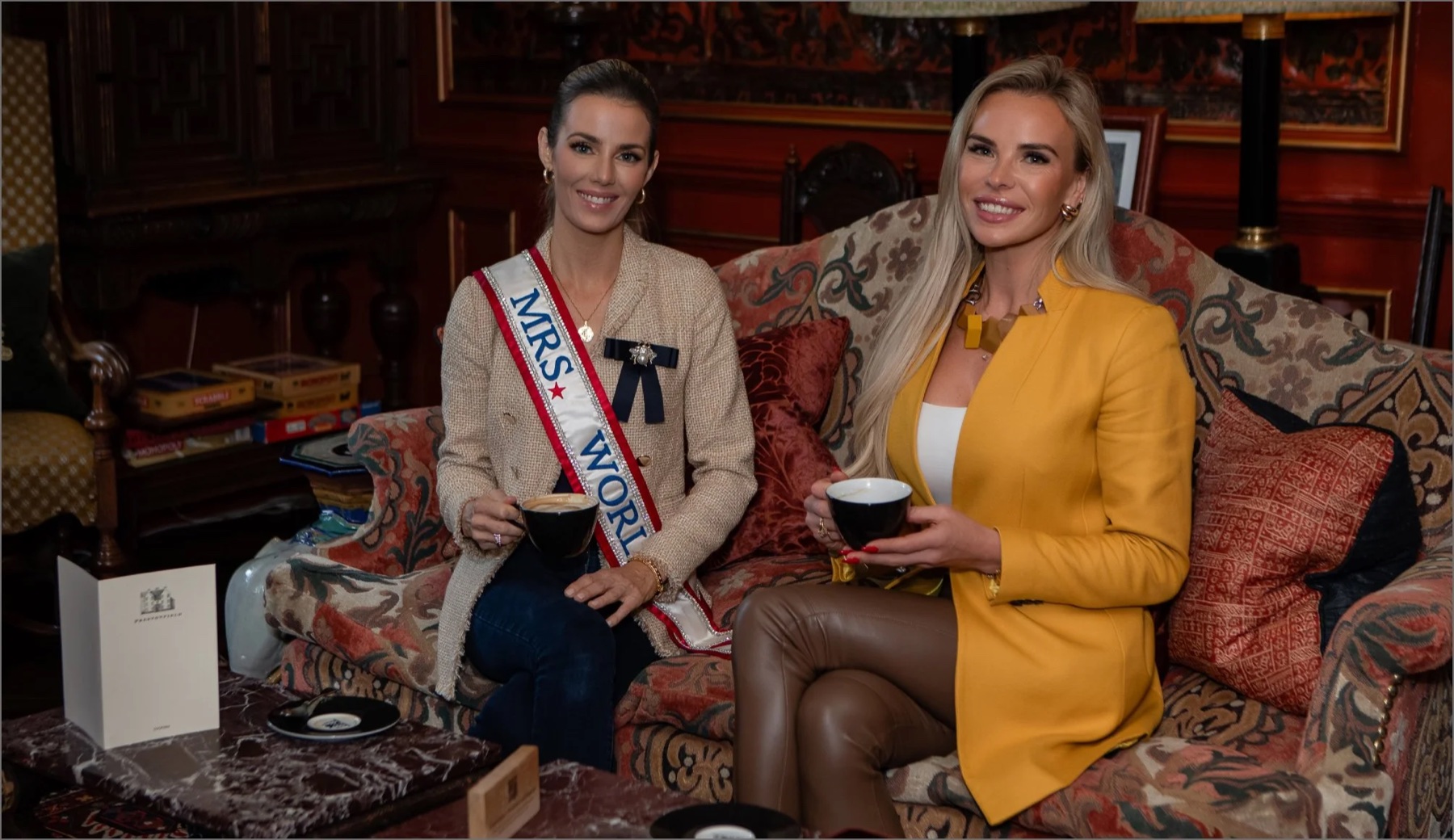 Veronika Walker with a guest at a Moments That Matter event