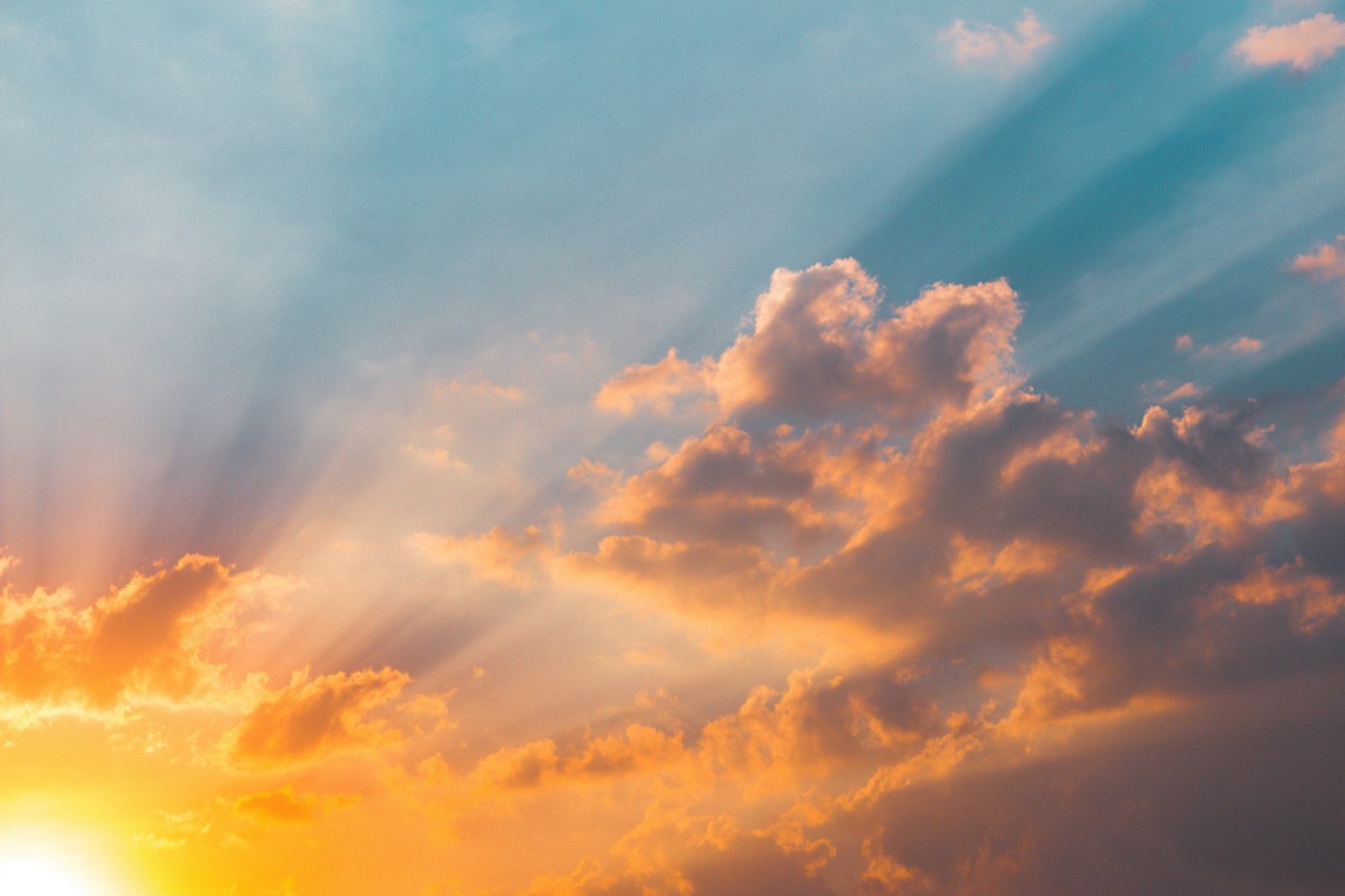 Hopeful sunrise sky