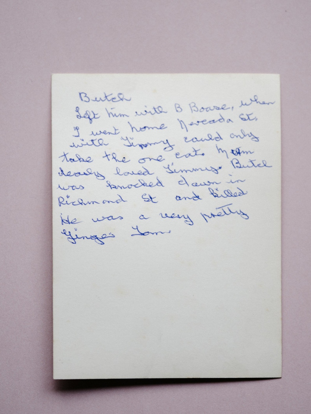 Handwritten note